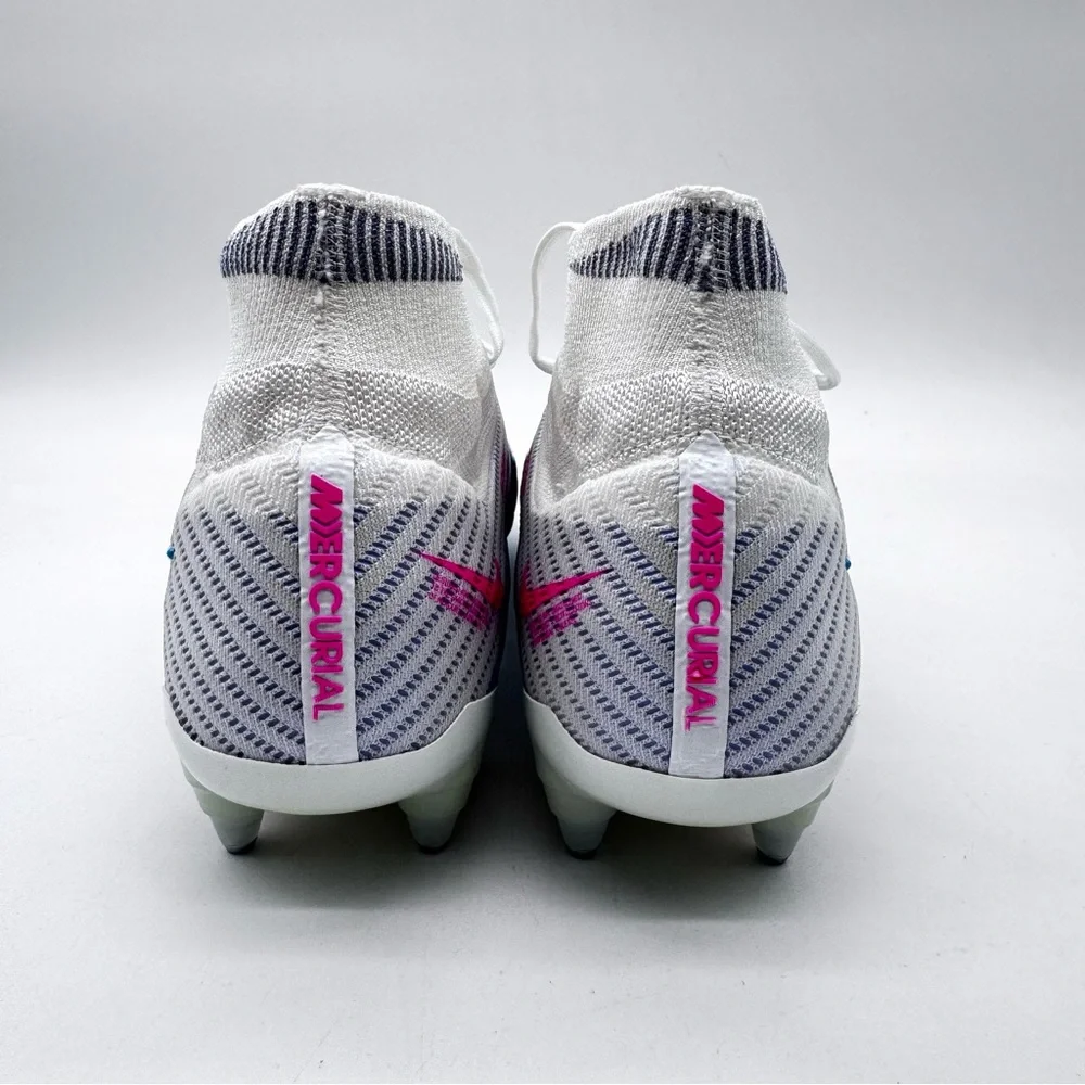 Nike Zoom Mercurial Superfly 9 Elite Sg Pro Ac White-Blue Sz 9 [FD0246-146] - Picture 4 of 8